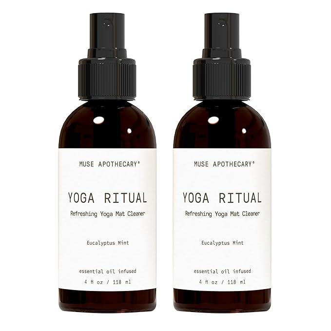 Muse Apothecary Yoga Ritual - Aromatic and Refreshing Yoga Mat Cleaner, 4 oz, Infused with Essential Oils - Eucalyptus Mint, 2 Pack