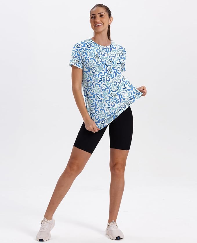 XIEERDUO Womens Workout Tops Short Sleeve Shirts Quick Dry Outfits for Hiking Running S-3XL