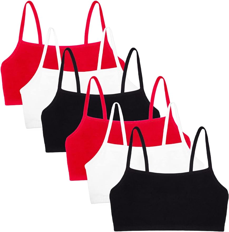 Fruit of the Loom Women's Spaghetti Strap Cotton Sports Bra - All-Day Comfort & Easy Movement
