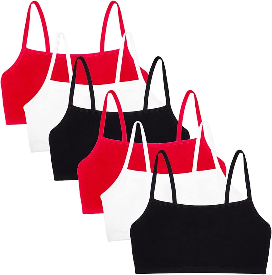 Fruit of the Loom Women's Spaghetti Strap Cotton Sports Bra - All-Day Comfort & Easy Movement