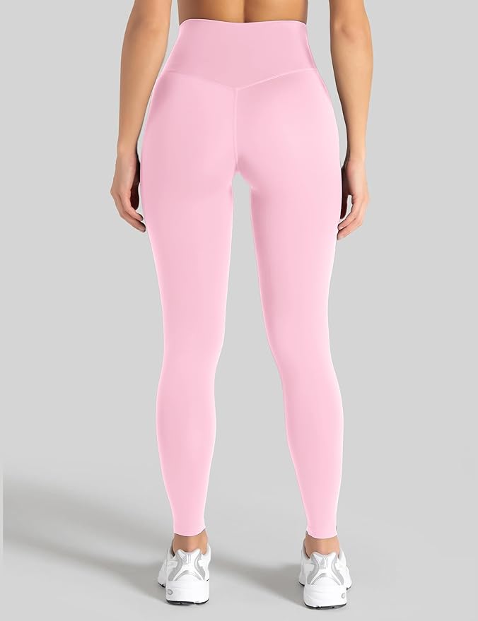Unthewe Naked-Feel No Front Seam Leggings for Women - High Waisted Buttery Soft Workout Yoga Pants 25"