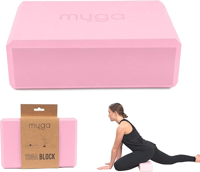 MYGA Yoga Block,Lightweight EVA Foam Yoga Brick,High Density Non-Slip Block for Yoga Poses, Pilates, Balance and Flexibility