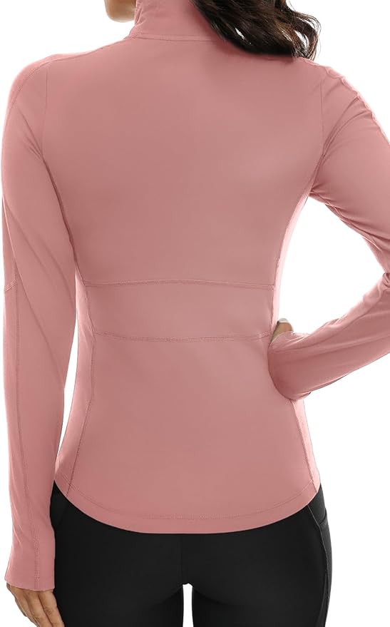 VUTRU Women's Workout Yoga Jacket Full Zip Running Athletic Track Jacket