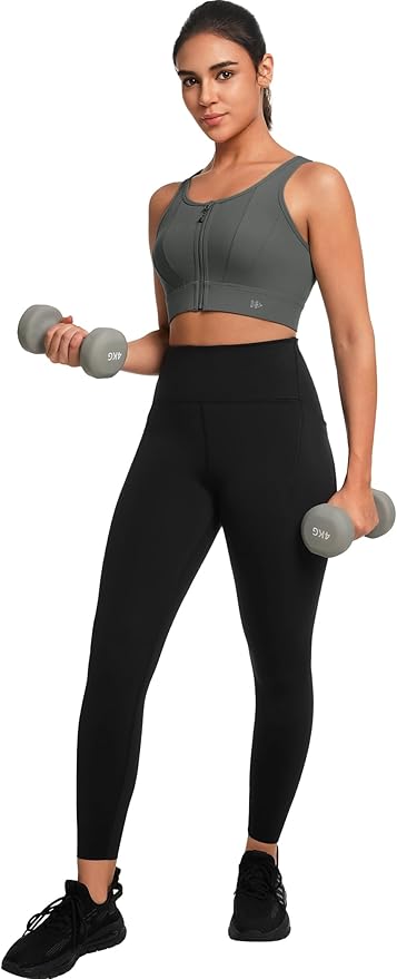 Yvette Front Closure Sports Bras for Women High Support Large Bust Supportive Sports Bra High Impact for Running