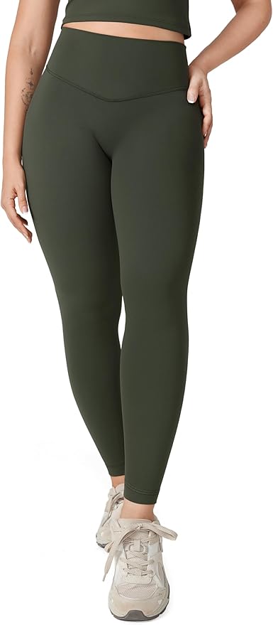 UNISSU Hugcurve No Front Seam High Waisted Workout Leggings for Women Buttery Soft Yoga Pants Gym Athletic Tights - 25''