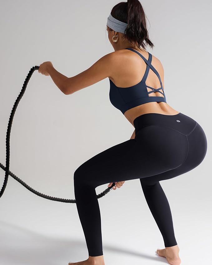 RUNNING GIRL Sports Bra for Women, Molded Cup High Impact Sports Bras for Women with Sewn in Pads