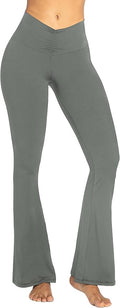Sunzel Flare Leggings, Crossover Yoga Pants with Tummy Control, High-Waisted and Wide Leg