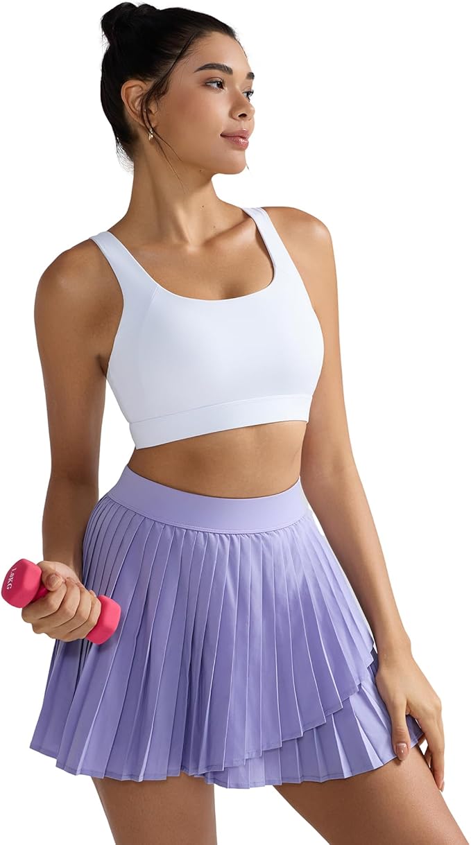 RUNNING GIRL Sports Bra for Women High Support, Molded Cup High Impact Sports Bras with Sewn in Pads