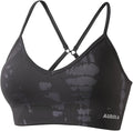AUROLA Serpent Seamless Sports Bras for Women,Backless Padded Strappy Workout Gym Yoga Crop Tops