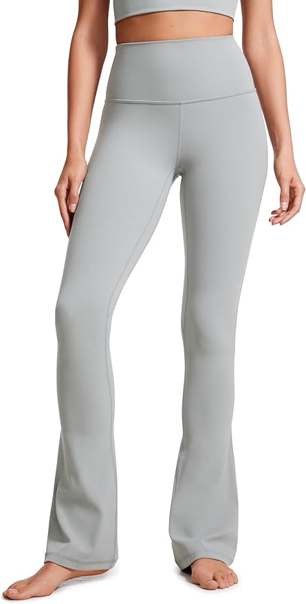 CRZ YOGA Butterluxe Mini Flared Leggings 30"/31.5"/33'' - High Waist Bootcut Casual Lounge Women Yoga Pants with Pocket