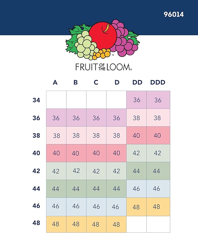 Fruit of the Loom Women's 96014PK Comfort Cotton Blend Front Close Sports Bra 2 Pack