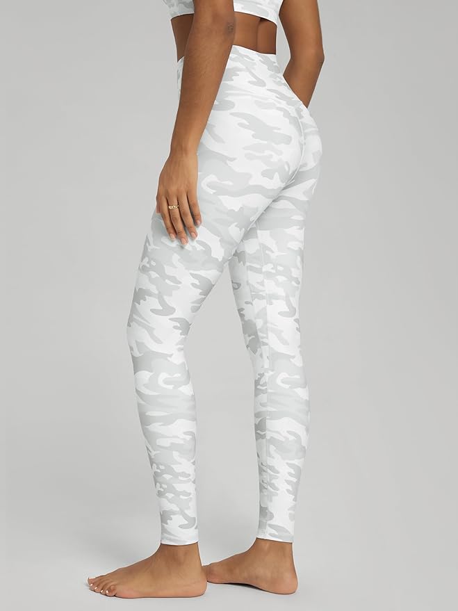 ODODOS Women's Cross Waist Yoga Leggings with Inner Pocket, 23"/25"/28" Gathered Crossover Workout Yoga Pants