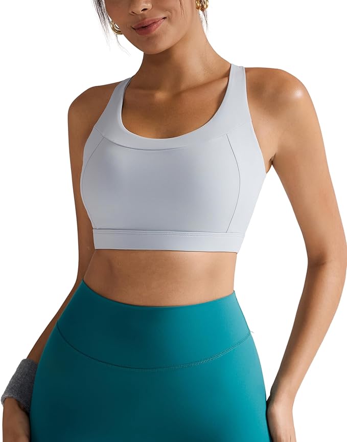 RUNNING GIRL Sports Bra for Women, Molded Cup High Impact Sports Bras for Women with Sewn in Pads