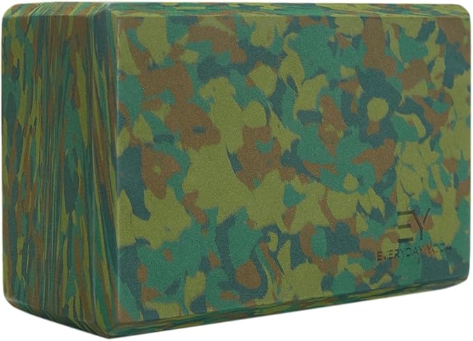 Everyday Yoga Premium Foam Block - Non-Slip High-Density Yoga Block for Balance, Stability & Stretching, EVA Foam Support, Multi Colors (Single Block)