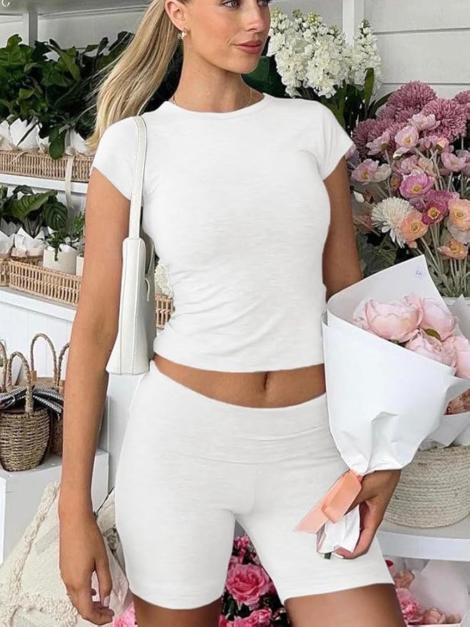 Nimsruc Two Piece Lounge Sets For Women short sets