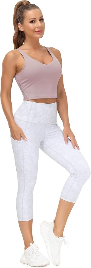 THE GYM PEOPLE Womens' Sports Bra Longline Wirefree Padded with Medium Support