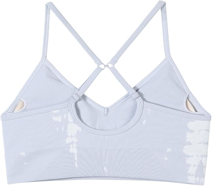 AUROLA Serpent Seamless Sports Bras for Women,Backless Padded Strappy Workout Gym Yoga Crop Tops