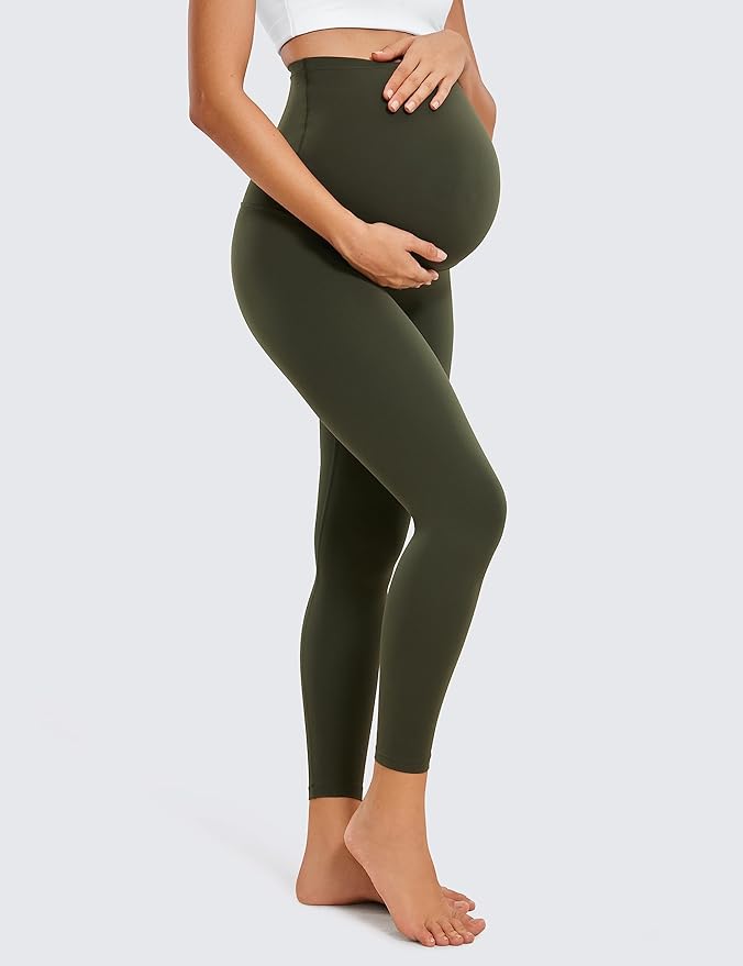 CRZ YOGA Butterluxe Maternity Leggings 25" - Over The Belly Buttery Soft Workout Activewear Yoga Womens Pregnancy Pants