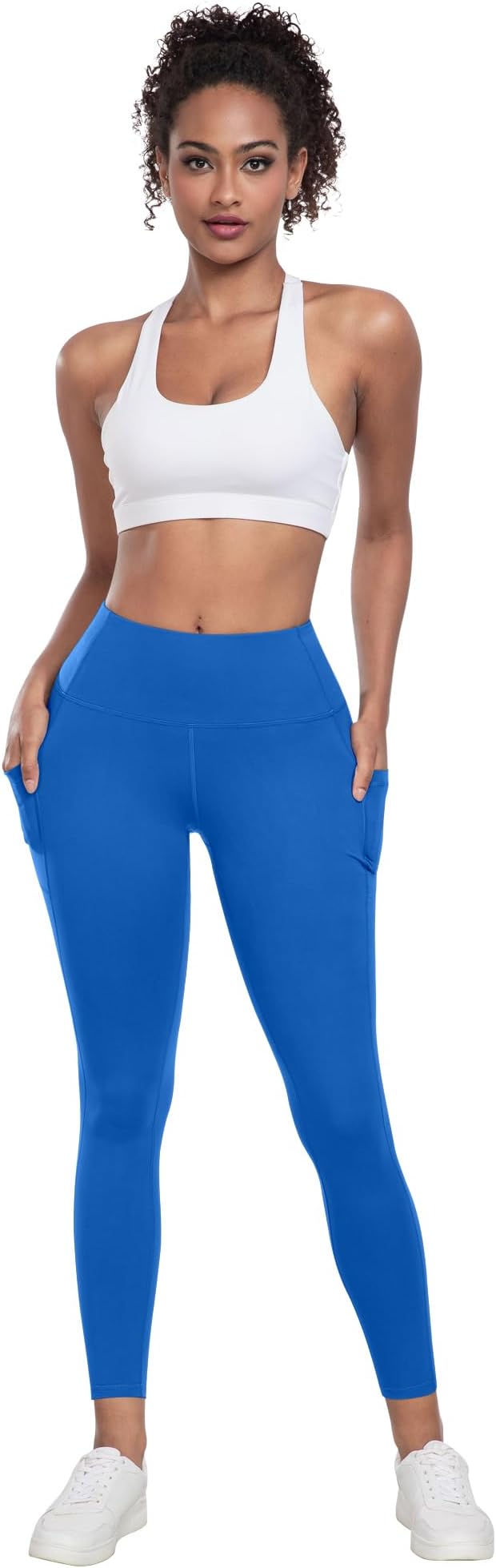 LZYVOO Leggings with Pockets for Women, 6 Packs Soft High Waisted Tummy Control Workout Yoga Pants