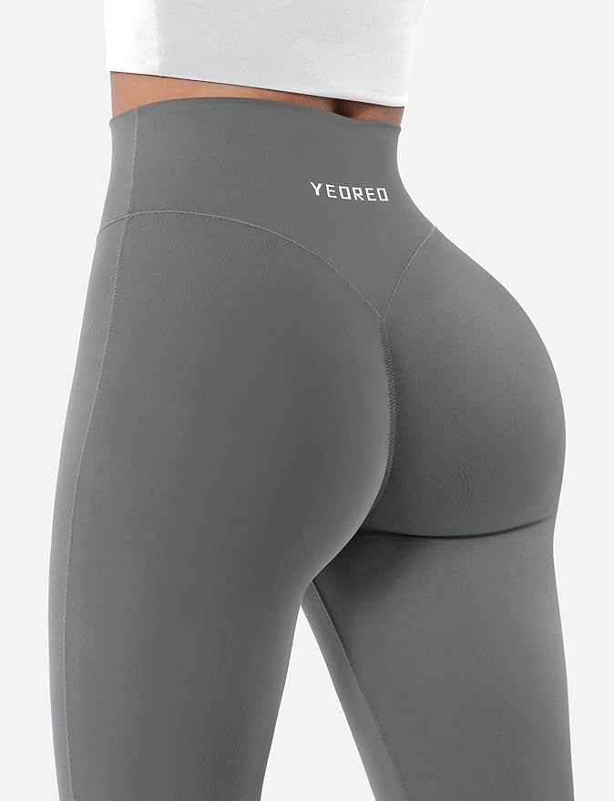 YEOREO Women's Mini Flared Workout High Waist No Front Seam Yoga Legging Pants