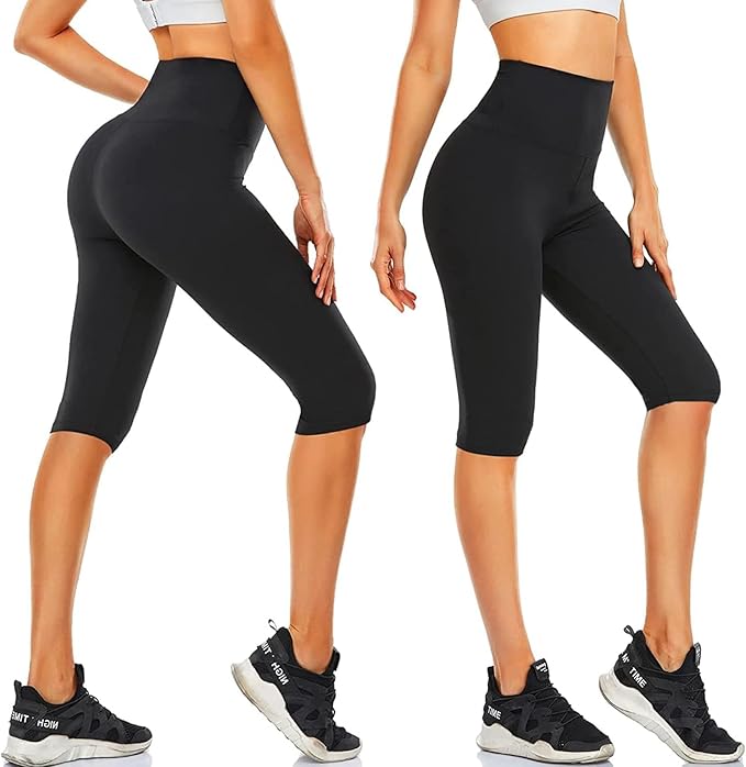 FULLSOFT 3 Pack Leggings for Women High Waisted Soft Black Yoga Pants for Workout Athletic Running Reg & Plus Size