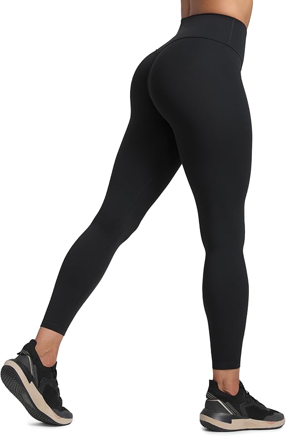 CRZ YOGA Secretsculpt Butterlift Workout Leggings 25" - No Front Seam High Waisted Womens Yoga Pants Booty Scrunch Butt