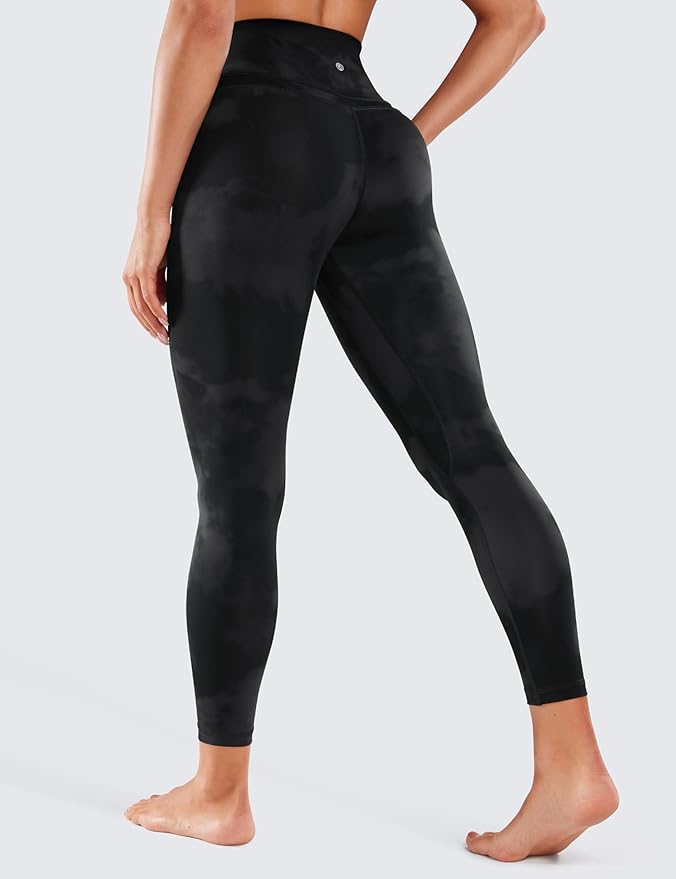 CRZ YOGA Naked Feeling Workout Leggings 25'' - High Waist Yoga Training Tight Womens Pants