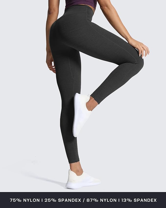 Aoxjox High Waisted Workout Leggings for Women Trinity Yoga Pants 26.5"