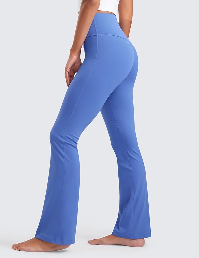 CRZ YOGA Butterluxe Flare Leggings 29"/30.5"/32"/33.5" - High Waist Bootcut Wide Leg Lounge Womens Yoga Pants with Pocket