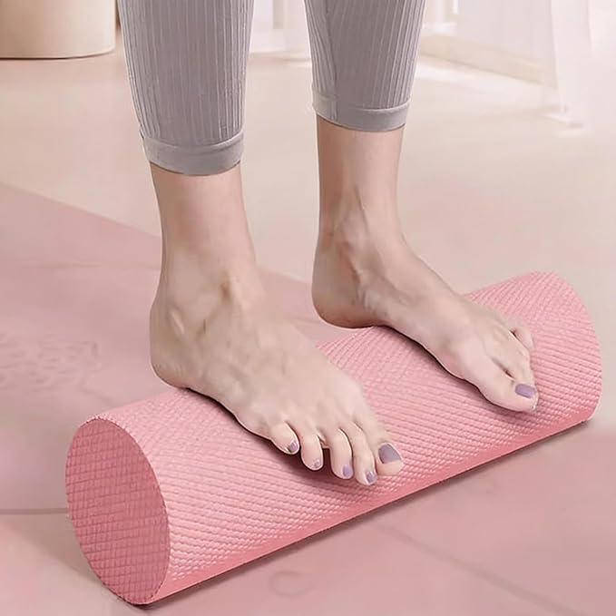 Foam Yoga Column, 2026 Upgrade Eva Long Foam Rollers with Trigger Point, Standard Foam Roller High-Density Massage Roller for Home Gym Travel Muscle Relif (Pink)