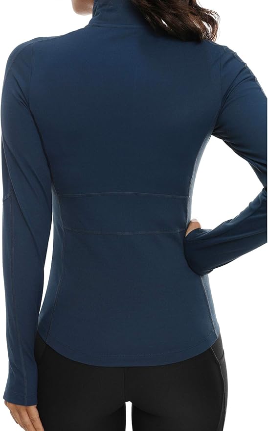 VUTRU Women's Workout Yoga Jacket Full Zip Running Athletic Track Jacket