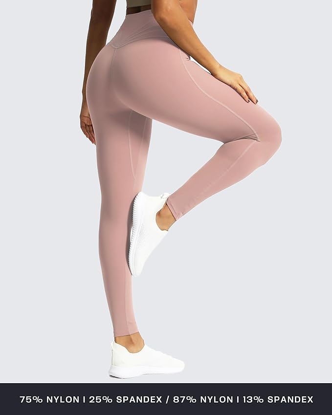 Aoxjox High Waisted Workout Leggings for Women Trinity Yoga Pants 26.5"