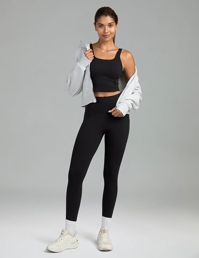 Colorfulkoala Women's High Waisted Yoga Pants 7/8 Length Leggings with Pockets