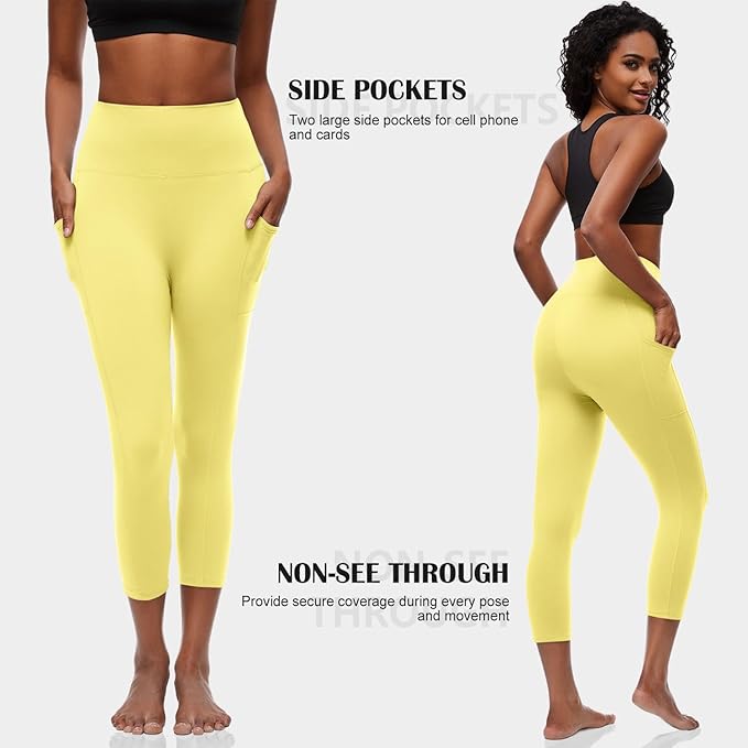 FULLSOFT Buttery Soft Leggings for Women - High Waisted Tummy Control No See Through Workout Yoga Cycling Tights Pants