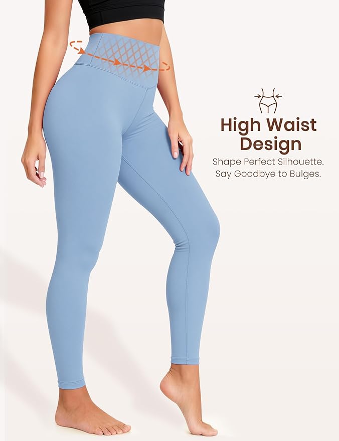 Laite Hebe Leggings for Women - High Waisted Full Length Buttery Soft Yoga Pants for Workout Athletic Daily