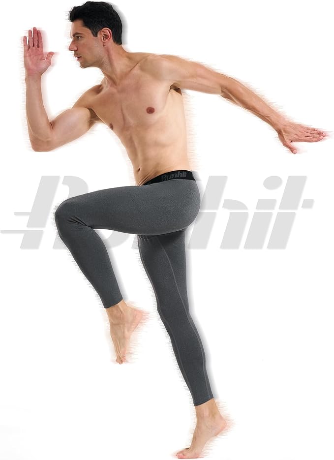 Runhit Men’s Compression Pants Running Tights Workout Leggings Athletic Base Layer Pants for Sports Yoga Basketball