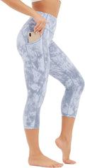 Stelle Women's Capri Yoga Pants with Pockets Essential High Waisted Leggings for Workout