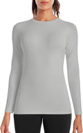 Runhit Women's Long Sleeve Compression Shirt Workout Tops Athletic Base Layer Gym Yoga Running Sports Gear Quick Dry UPF 50+