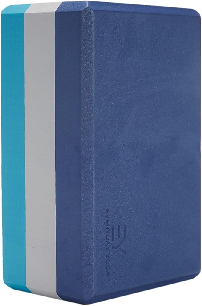 Everyday Yoga Premium Foam Block - Non-Slip High-Density Yoga Block for Balance, Stability & Stretching, EVA Foam Support, Multi Colors (Single Block)