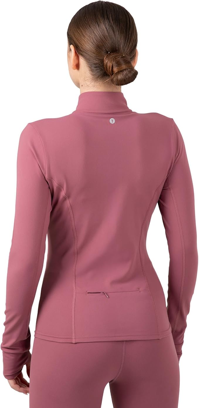 YITTY Active Women's Ultraluxe Full Zip Jacket, Athleisure, 4-Way-Stretch, Thumbholes