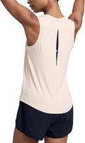 CRZ YOGA Cloudweight Open Back Workout Tops for Women Lightweight High Neck Athletic Gym Tank Soft Running Sleeveless Shirts