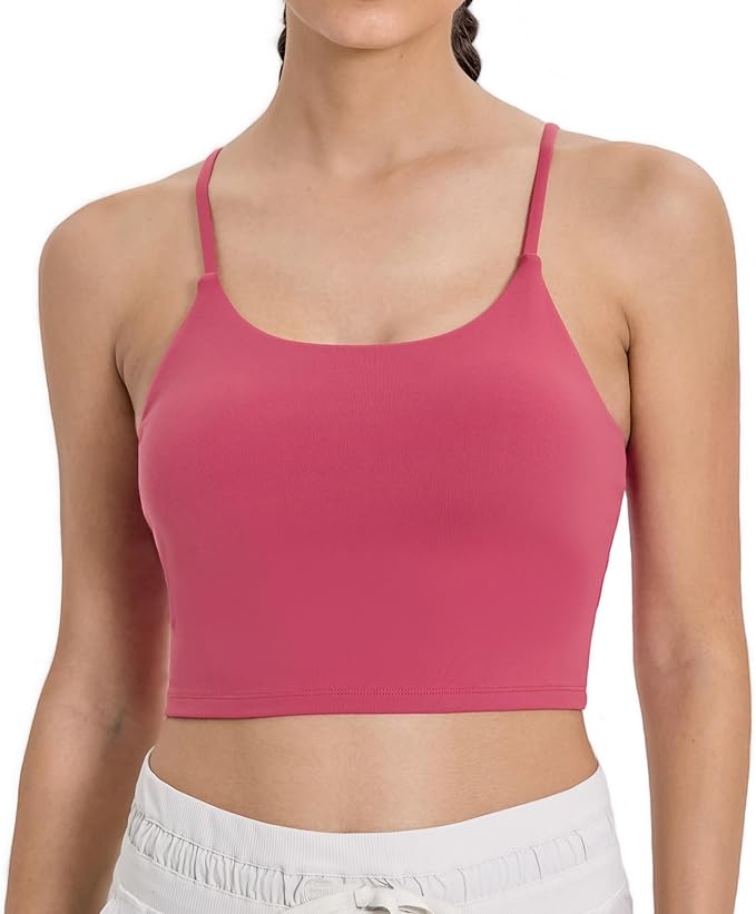 Lemedy Women Padded Sports Bra Fitness Workout Running Shirts Yoga Tank Top