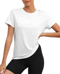KevaMolly Workout Tops for Women UPF50+ Breathable Loose Fit Yoga T Shirts Short Sleeve Running Gym Athletic Tee Top