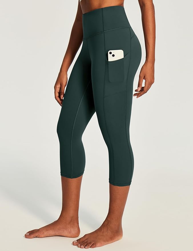 Ewedoos Capri Leggings for Women High Waisted Yoga Pants with Pockets for Women Tummy Control Workout Leggings Yoga Capris