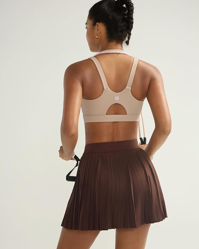 RUNNING GIRL Sports Bra for Women High Support, Molded Cup High Impact Sports Bras for Women with Sewn in Pads