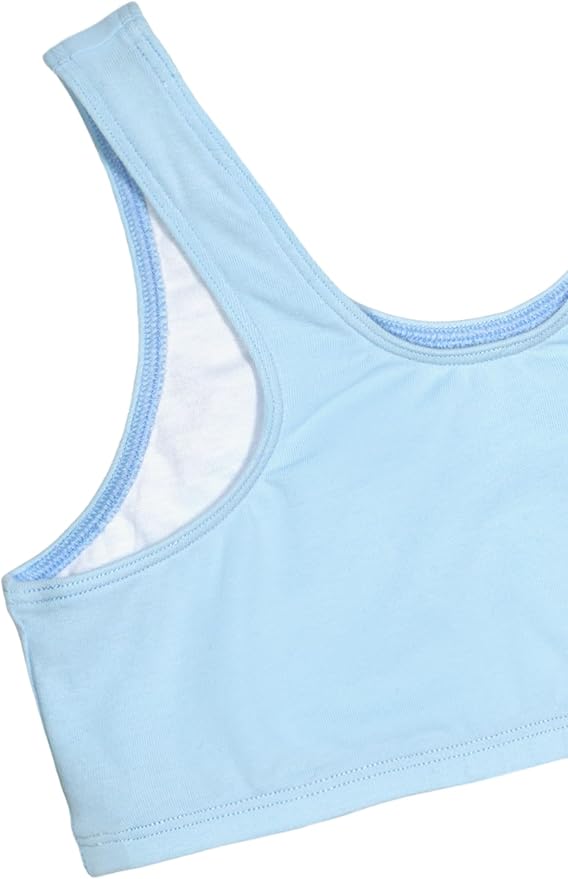 Fruit of the Loom girls Multi Pack Cotton Built -Up Stretch Sports Bra Available in 6 Packs!