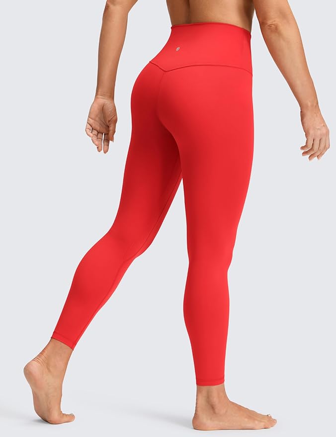 CRZ YOGA Brushed Naked Feeling Workout Leggings 25" - High Waisted Gym Compression Tummy Control Womens Yoga Pants