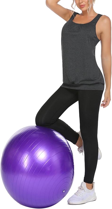 Beyove 3 Pack Banded Bottom Workout Tops for Women Tummy Flattering Yoga Tank Tops Plus Size Racerback Athletic Gym Shirts
