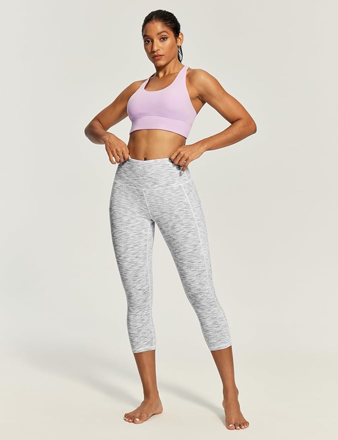 IUGA High Waisted Yoga Pants for Women with Pockets Capri Leggings for Women Workout Leggings for Women Yoga Capris
