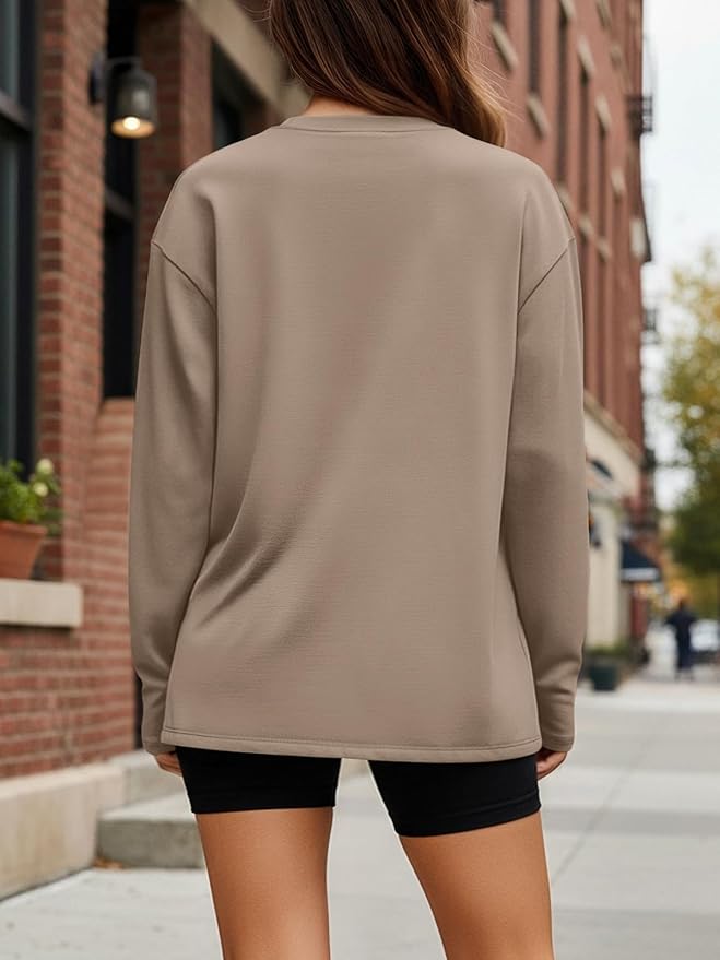 Trendy Queen Womens Spring Tops Oversized Long Sleeve T Shirts 2026 Basic Tee Fall Casual Workout Y2K Clothes